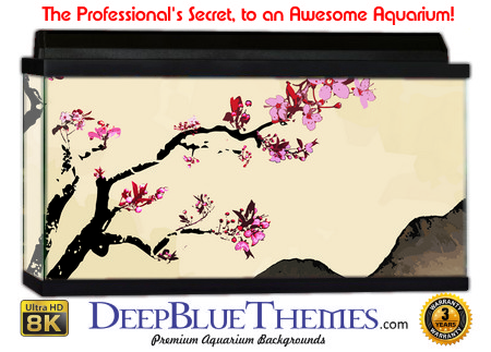 Buy Aquarium Background Asian Cherry Aquarium Background