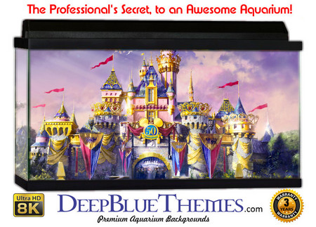 Buy Aquarium Background Castle Sleeping Aquarium Background