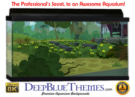 Buy Aquarium Background Flat Courtyard Aquarium Background