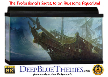 Buy Aquarium Background Ship Ghost Aquarium Background