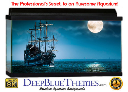 Buy Aquarium Background Ship Moon Aquarium Background