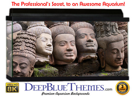 Buy Aquarium Background Statue Heads Aquarium Background