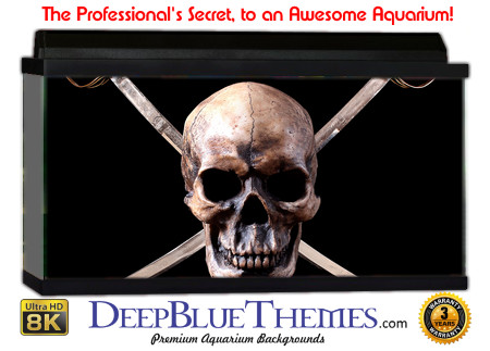 Buy Aquarium Background Unusual Crossbones Aquarium Background