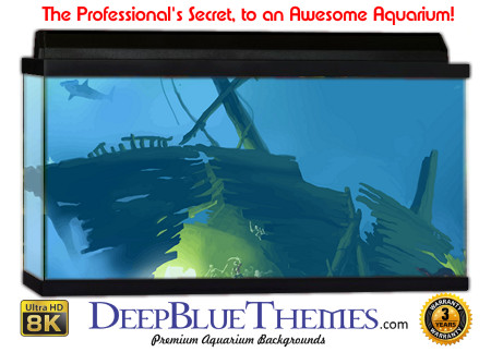 Buy Aquarium Background Wreck Art Flat Aquarium Background