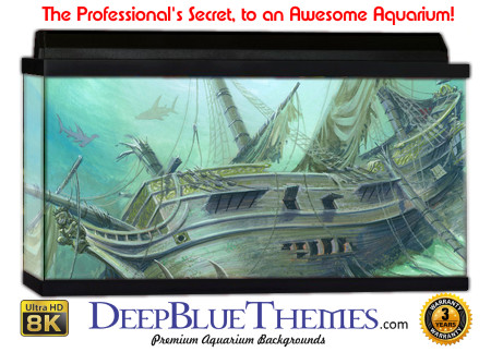 Buy Aquarium Background Wreck Canvas Aquarium Background